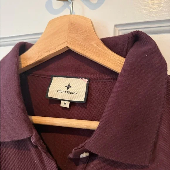 TUCKERNUCK Winetasting Long Sleeve Pique May Polo Dress Medium M NWT  Burgundy